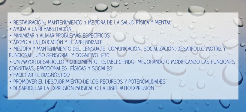 OBJETIVOS MUSICOTERAPIA